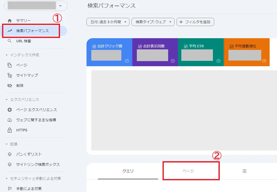 Google Search Consoleの使い方1. 検索パフォーマンスでページを確認する