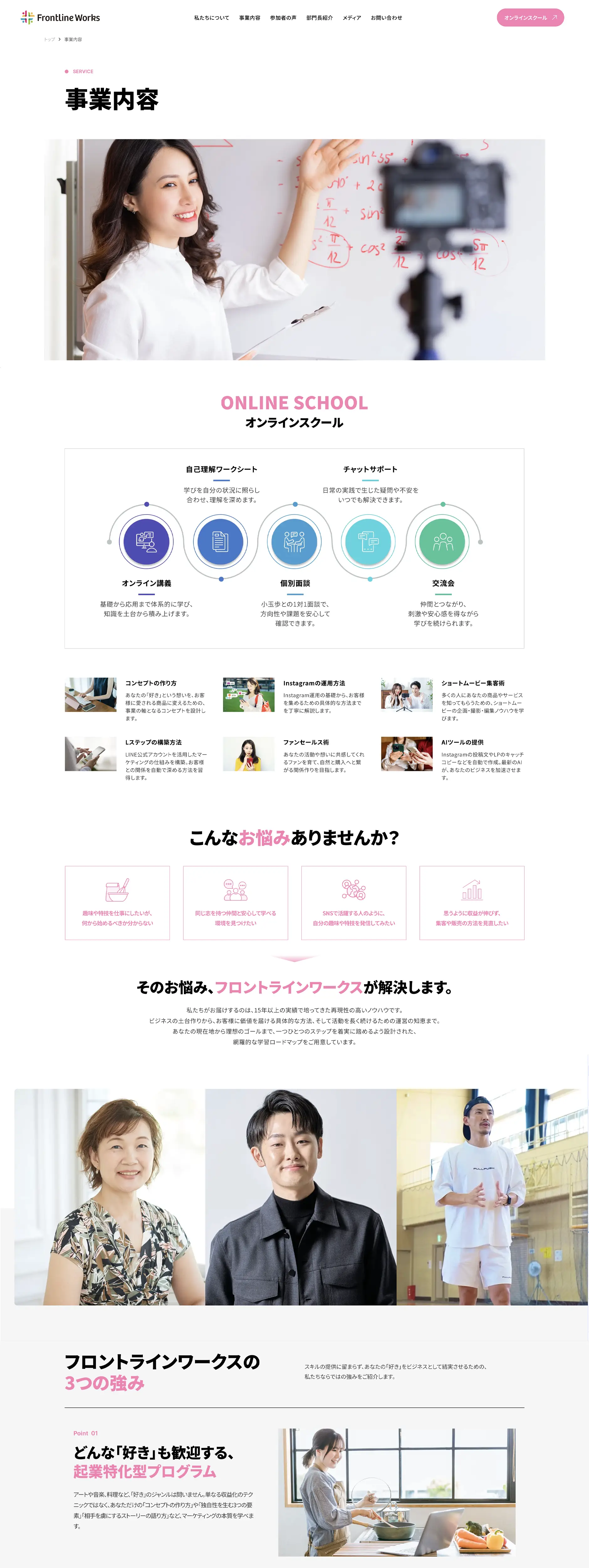 フロントラインワークス - コーポレートサイト制作
