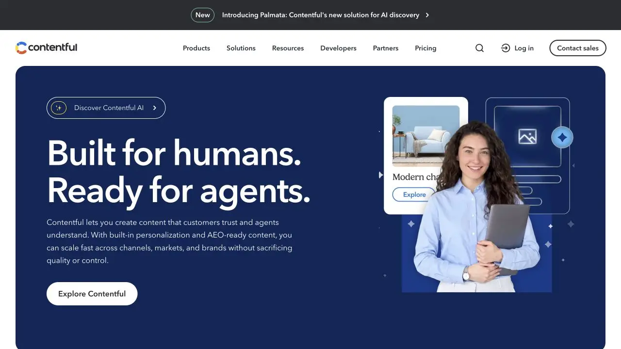 Contentfulの公式製品ページ